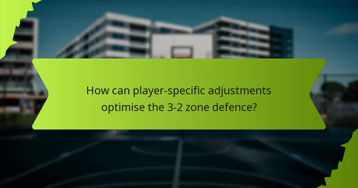 What situational adaptations can be made to the 3-2 zone defence?