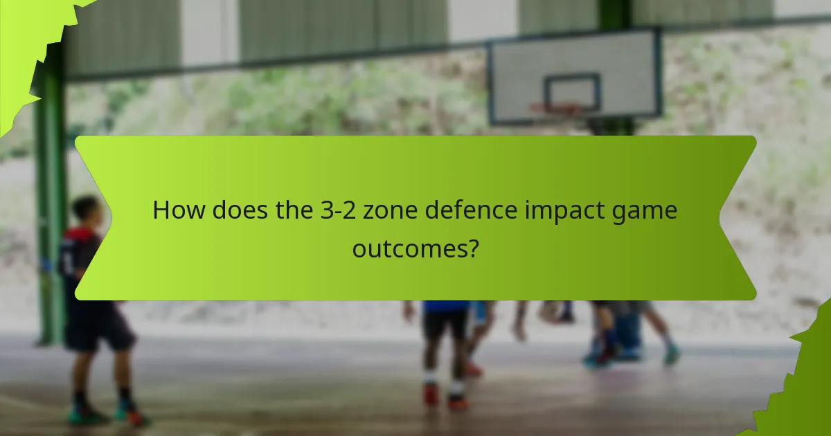 How does the 3-2 zone defence impact game outcomes?