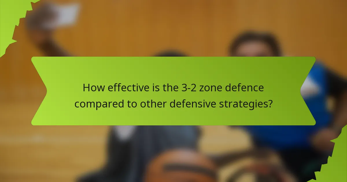How effective is the 3-2 zone defence compared to other defensive strategies?