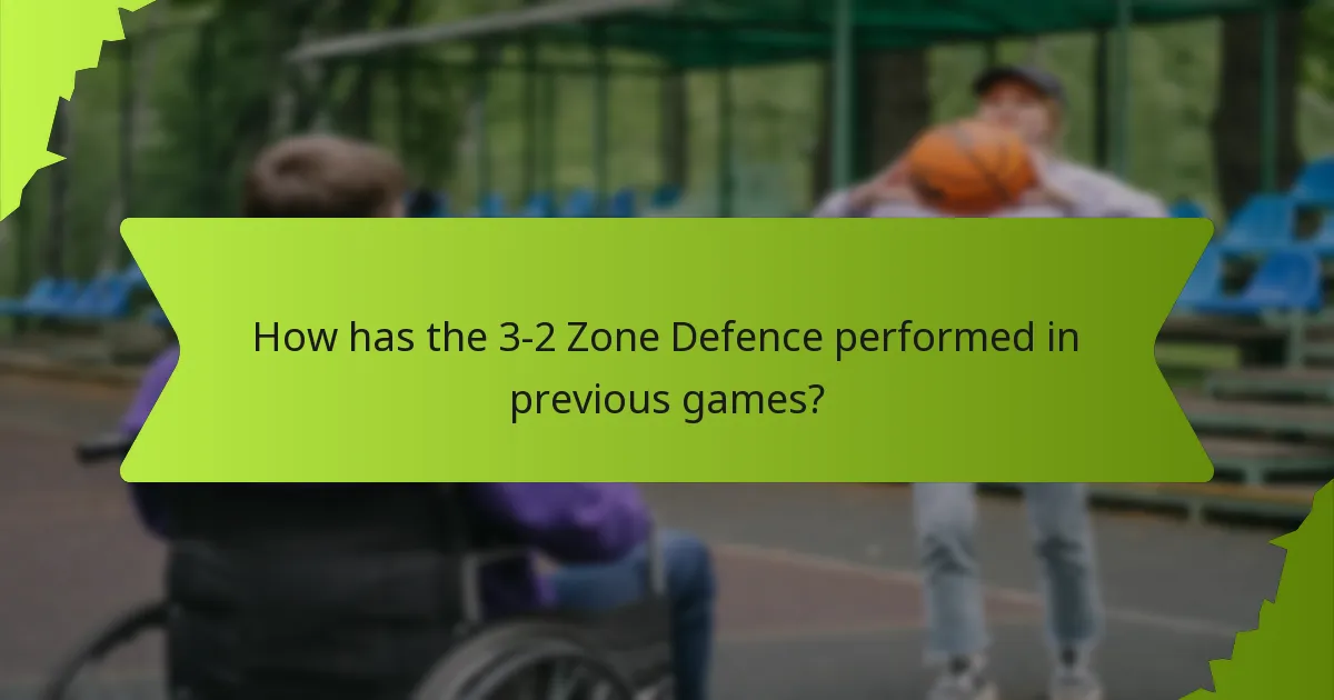 What common mistakes occur when using the 3-2 Zone Defence?