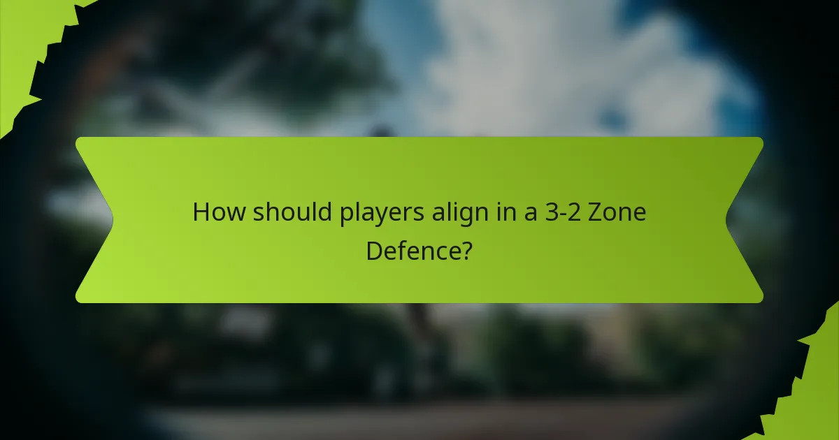How should players align in a 3-2 Zone Defence?