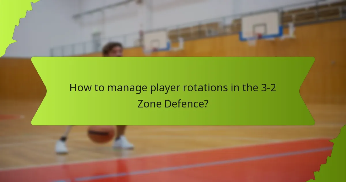 What in-game adjustments can be made in the 3-2 Zone Defence?