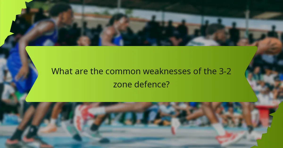 Which adjustments can enhance the 3-2 zone defence?