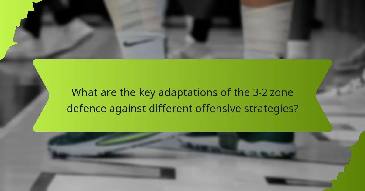 What situational factors influence the application of the 3-2 zone defence?