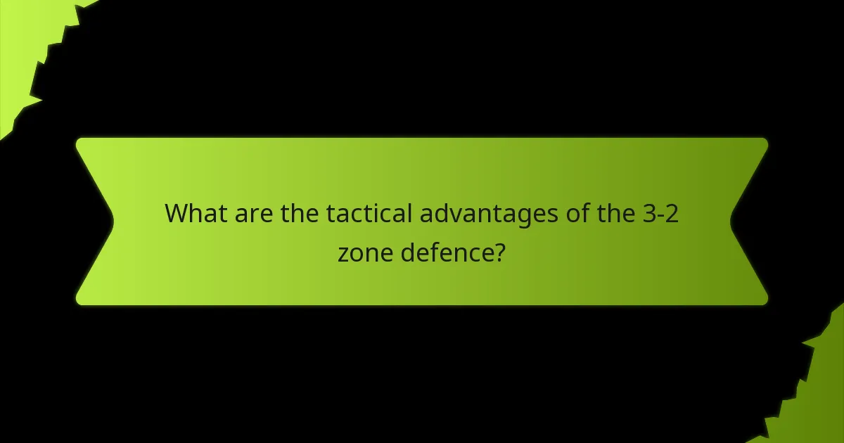 How do players interact within the 3-2 zone defence?