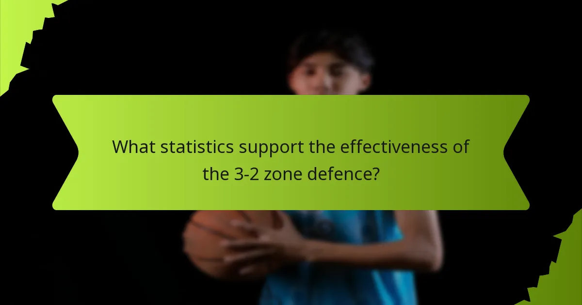 What statistics support the effectiveness of the 3-2 zone defence?